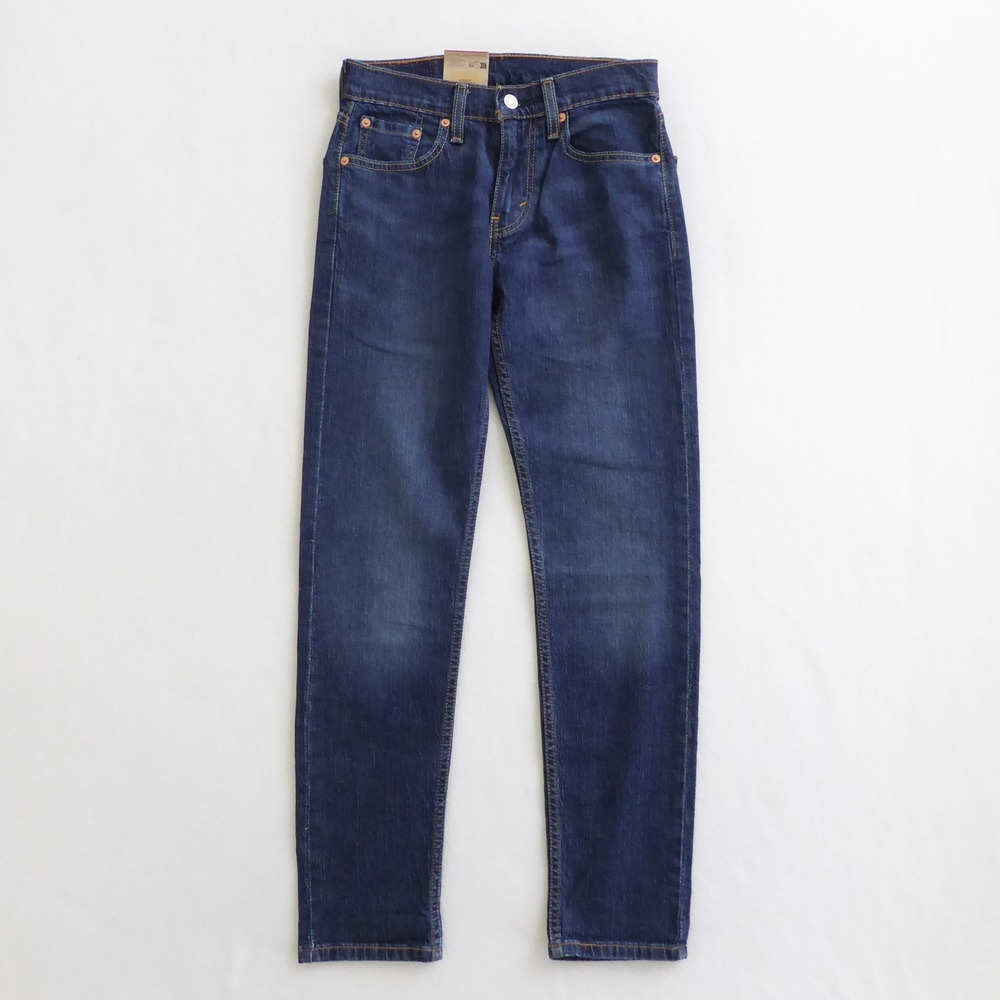 Levis 502 Taper Hi Ball Jeans Womens Size 26 Dark Wash Stretch Denim